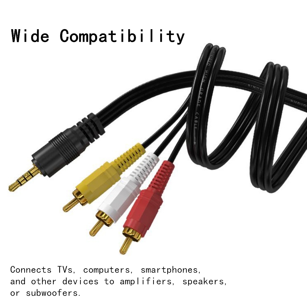 3.5mm 3 RCA Ses Video Kablosu  - Home Improvement Videos incelemesi ve fiyatı